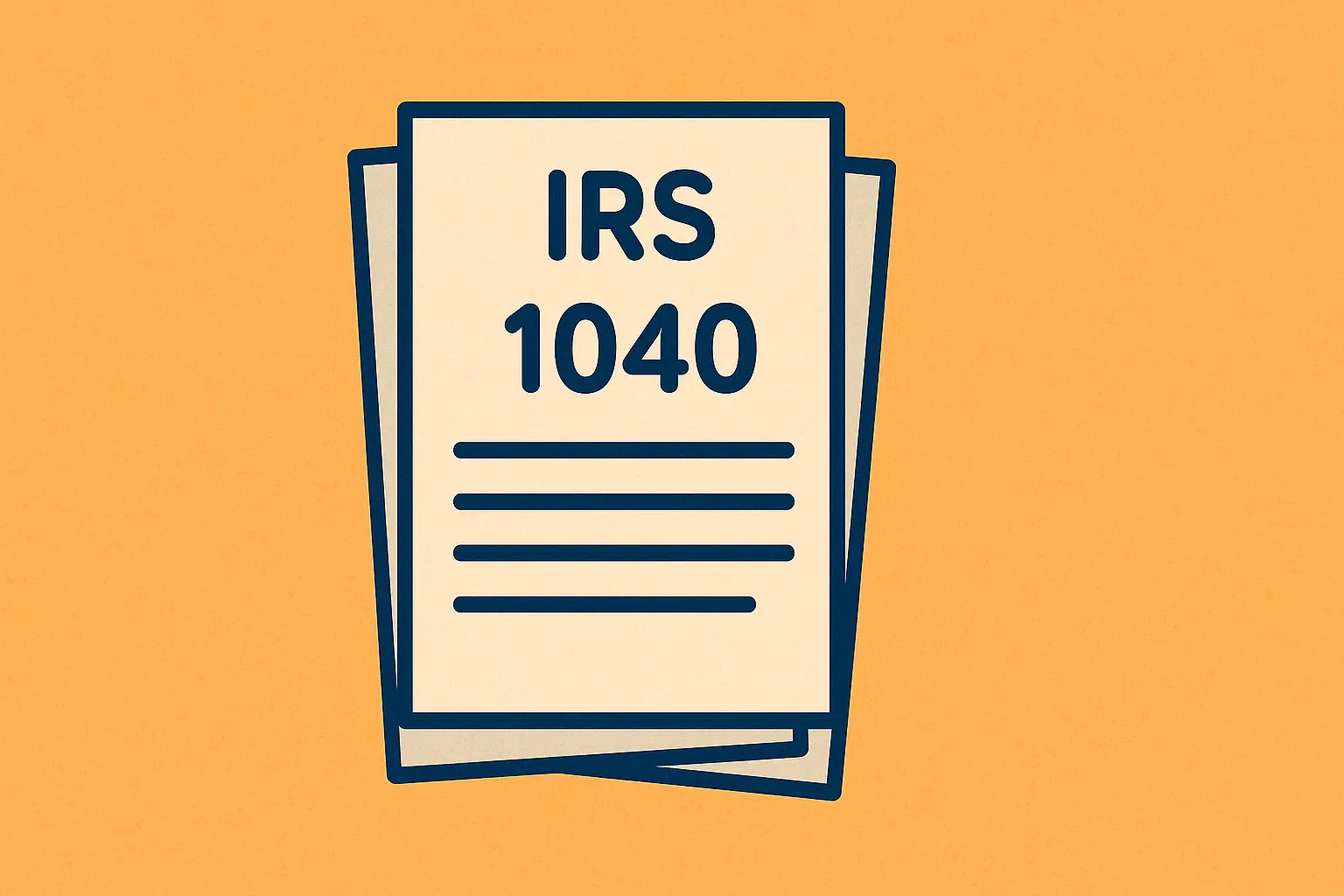 Illustration of the IRS 1040 U.S. income tax form