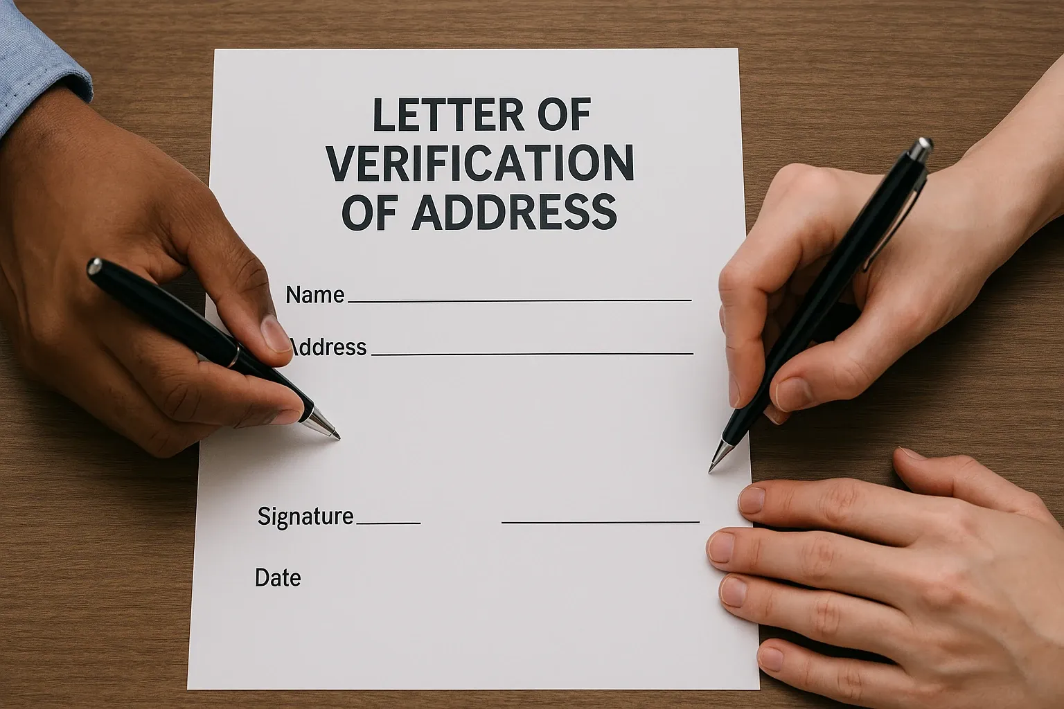 Ilustración de una carta para verificación de domicilio