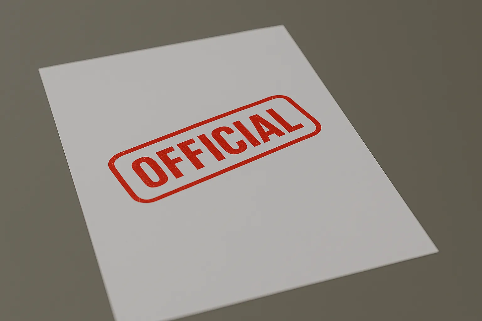 Ilustração de cópia certificada de documento oficial