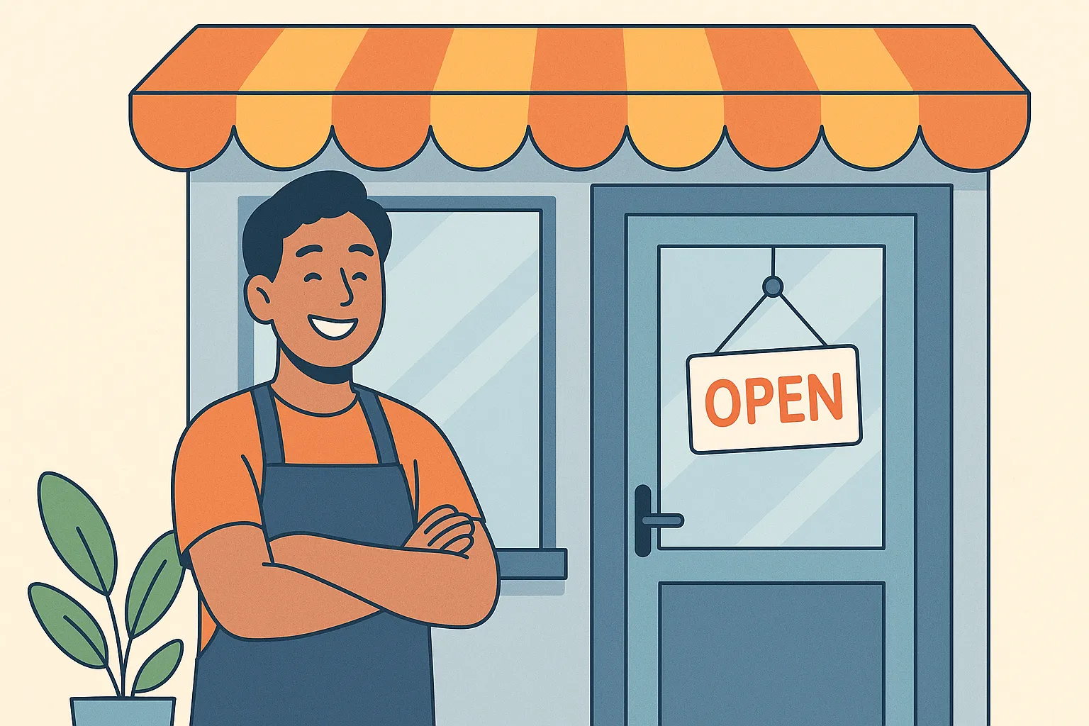 Ilustração de pessoa abrindo uma empresa LLC nos Estados Unidos