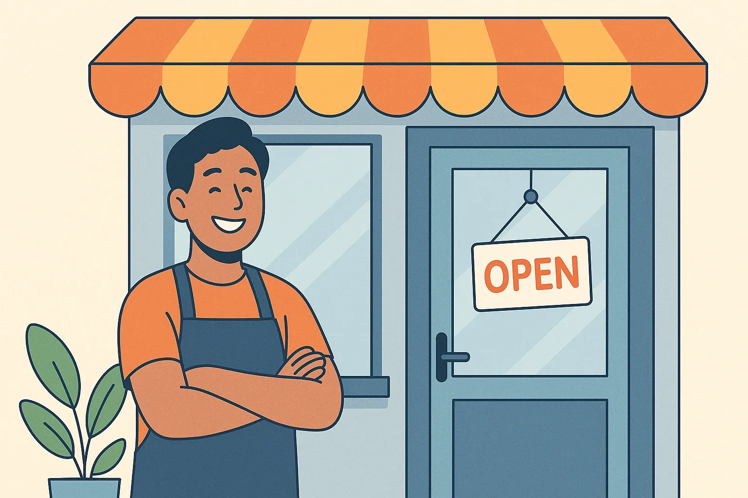 Ilustração de pessoa abrindo uma empresa LLC nos Estados Unidos